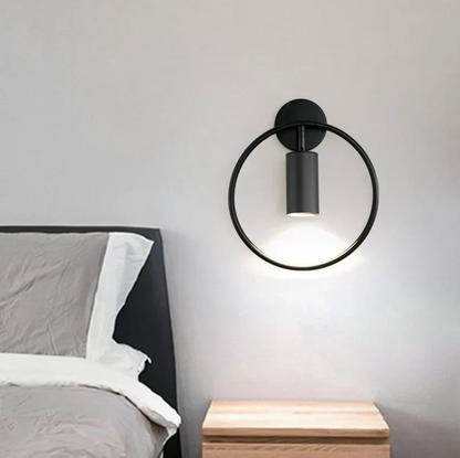 Rotatable Gold Ring Wall Light