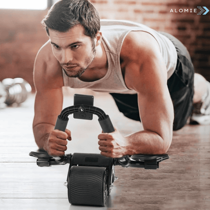 Abdominal Exercise Trainer with Padded Supports, Magnetic Timer and Locking System