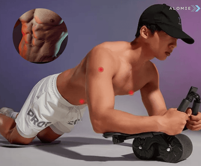 Abdominal Exercise Trainer with Padded Supports, Magnetic Timer and Locking System