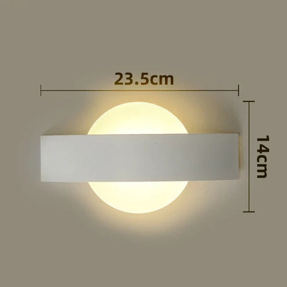 Acrylic Globe LED Wall Light with Iron Frame