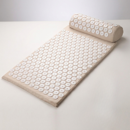 Acupressure Therapy Mat Set with Neck Support Cushion and Spike Discs