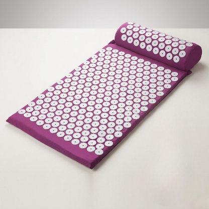 Acupressure Therapy Mat Set with Neck Support Cushion and Spike Discs