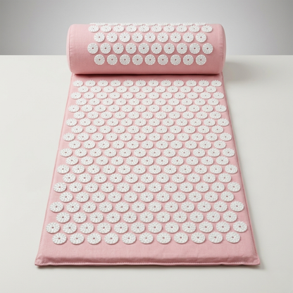 Acupressure Therapy Mat Set with Neck Support Cushion and Spike Discs