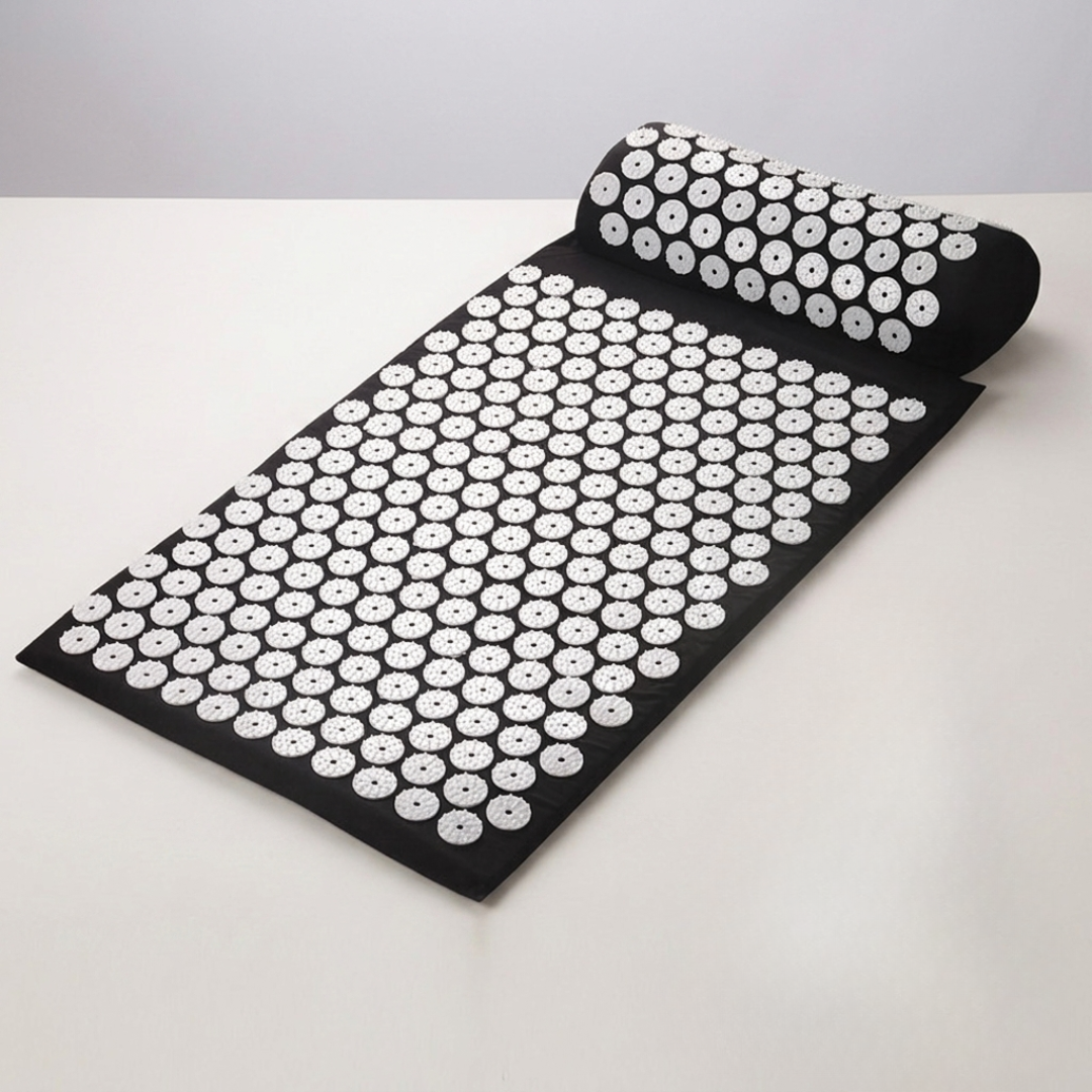 Acupressure Therapy Mat Set with Neck Support Cushion and Spike Discs