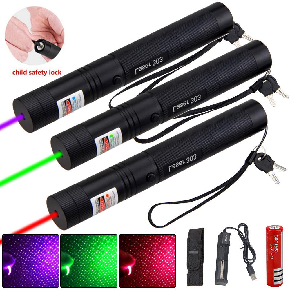 Adjustable Aluminium Laser Pointer with USB Rechargeable Battery