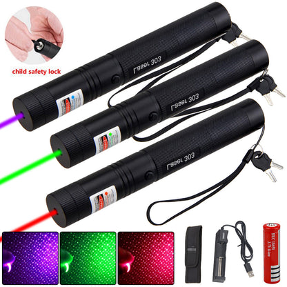 Adjustable Aluminium Laser Pointer with USB Rechargeable Battery