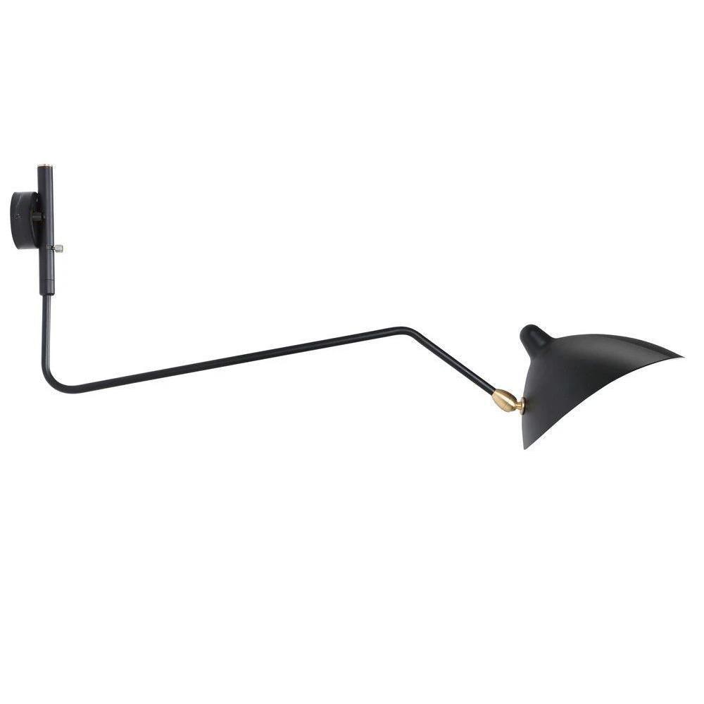Adjustable Arm Metal Wall Sconce with LED Lighting in Black or White