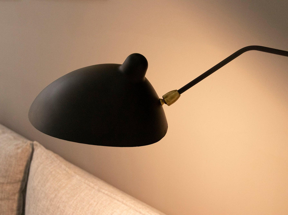 Adjustable Arm Metal Wall Sconce with LED Lighting in Black or White