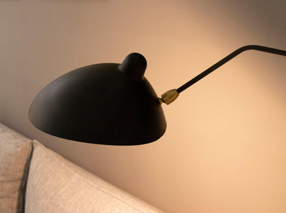 Adjustable Arm Metal Wall Sconce with LED Lighting in Black or White