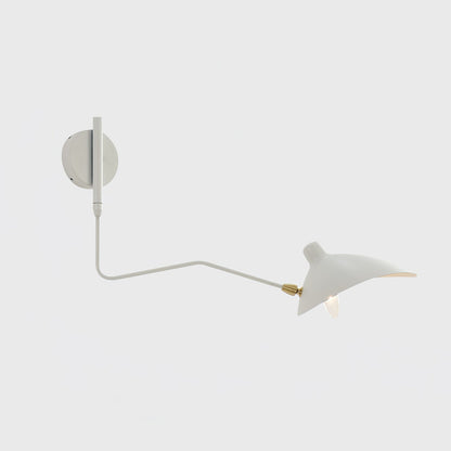 Adjustable Arm Metal Wall Sconce with LED Lighting in Black or White