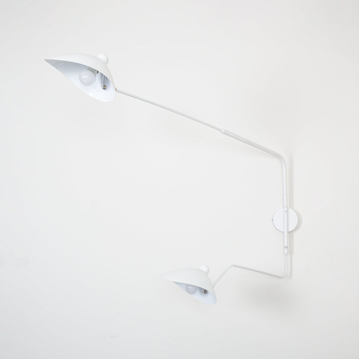 Adjustable Arm Metal Wall Sconce with LED Lighting in Black or White