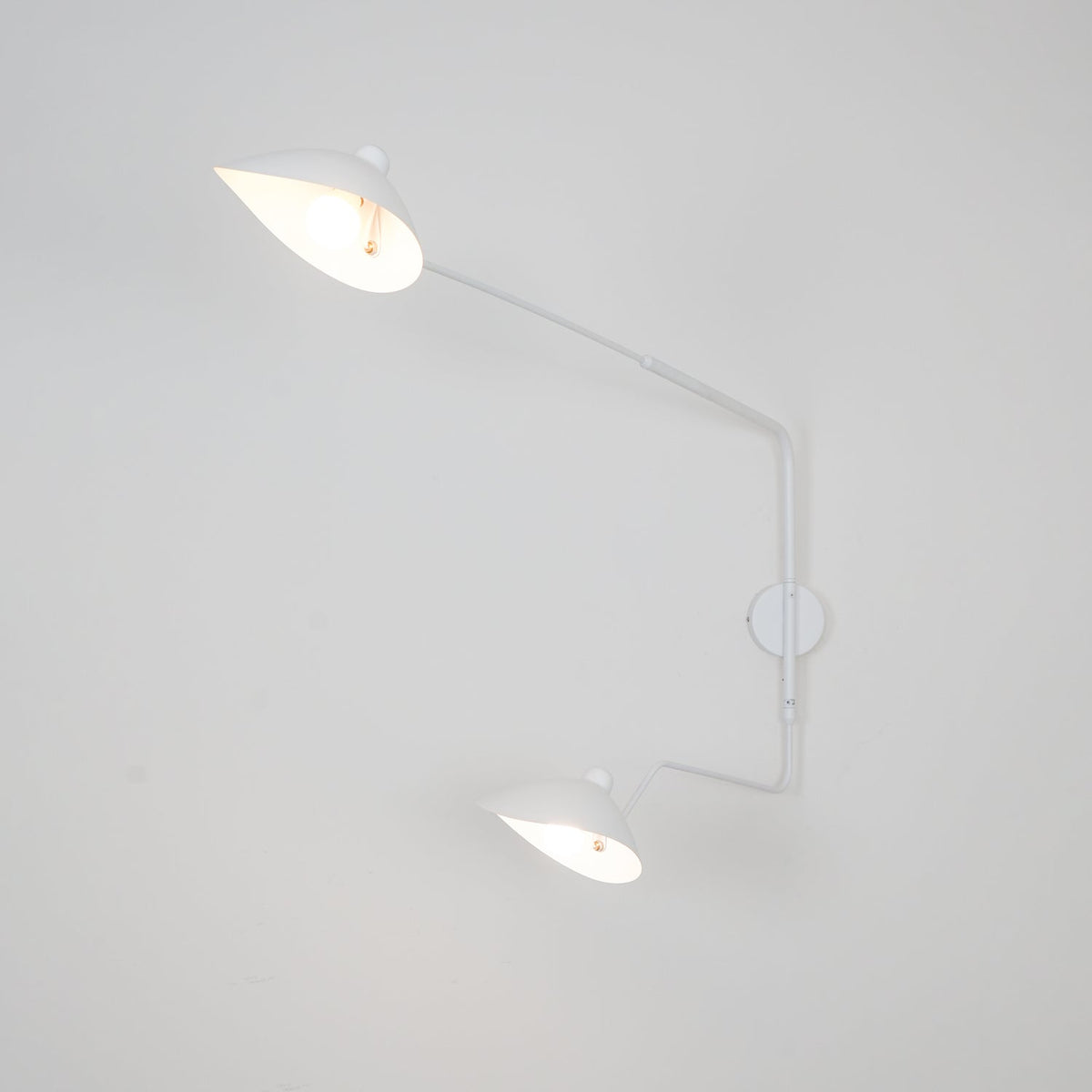 Adjustable Arm Metal Wall Sconce with LED Lighting in Black or White