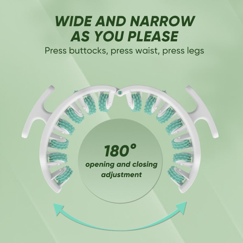 Adjustable Body Massage Roller with 360° Massage Rings and Removable Handle
