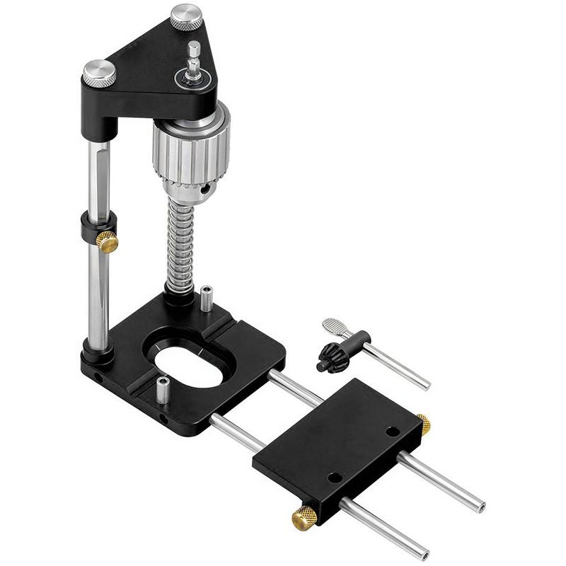 Adjustable Drill Press Guide for Handheld Drills, Portable Woodworking Jig
