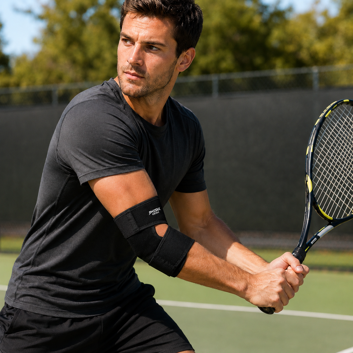 Adjustable Elbow Compression Brace with Mercerised Fabric
