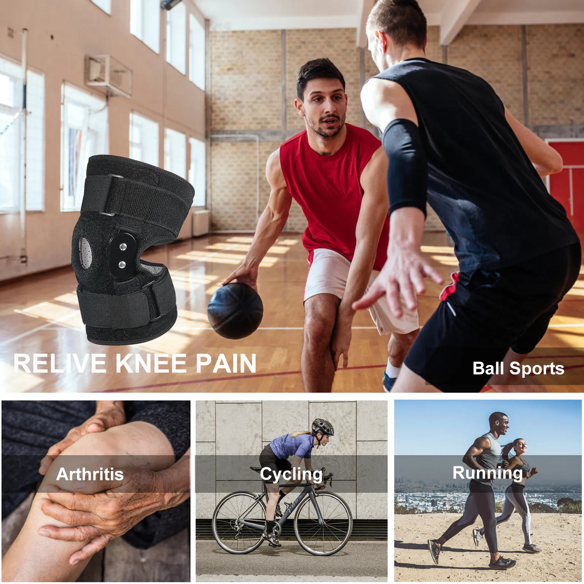 Adjustable Hinged Knee Brace with Breathable Neoprene Support
