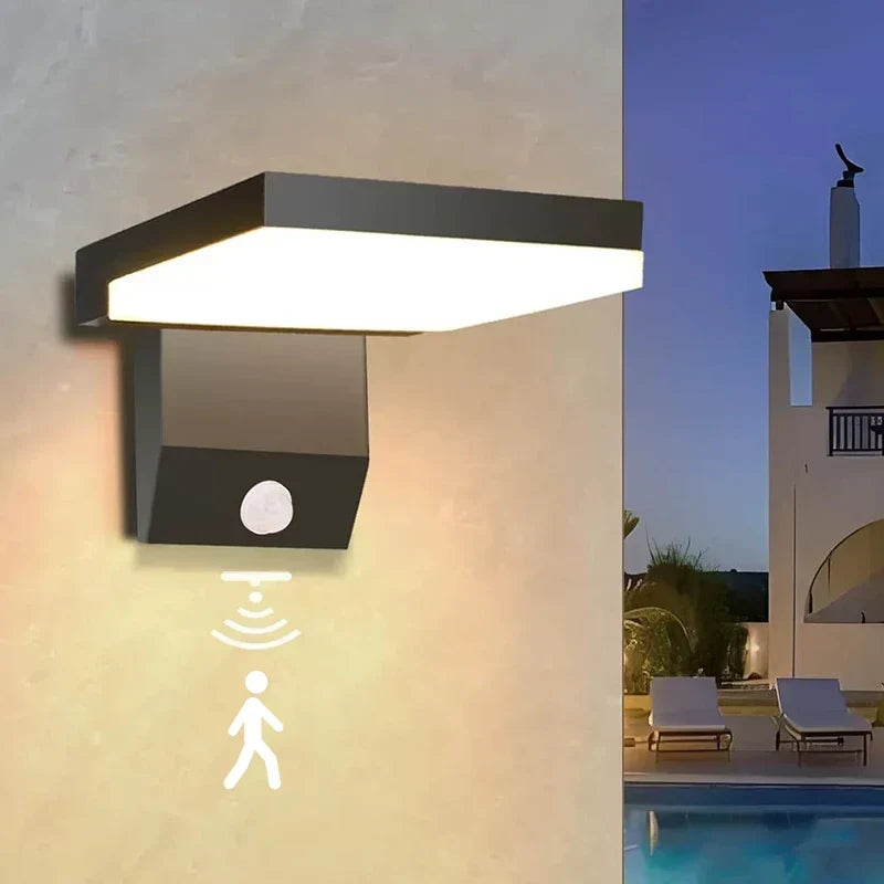 Adjustable IP65 Outdoor LED Wall Light with Motion Sensor Option