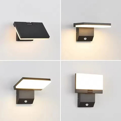 Adjustable IP65 Outdoor LED Wall Light with Motion Sensor Option