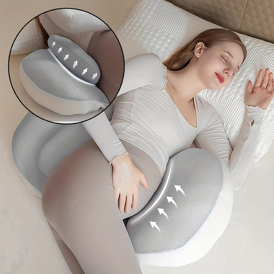 Adjustable Maternity Support Pillow with Removable Cover