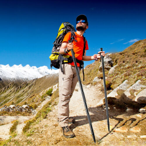 Adjustable Outdoor Trekking Pole with Integrated 7-in-1 Survival Tool Kit