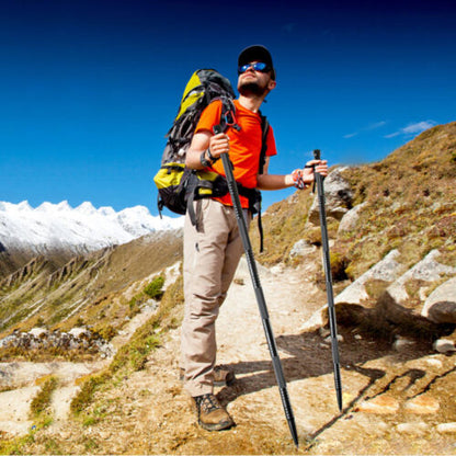 Adjustable Outdoor Trekking Pole with Integrated 7-in-1 Survival Tool Kit