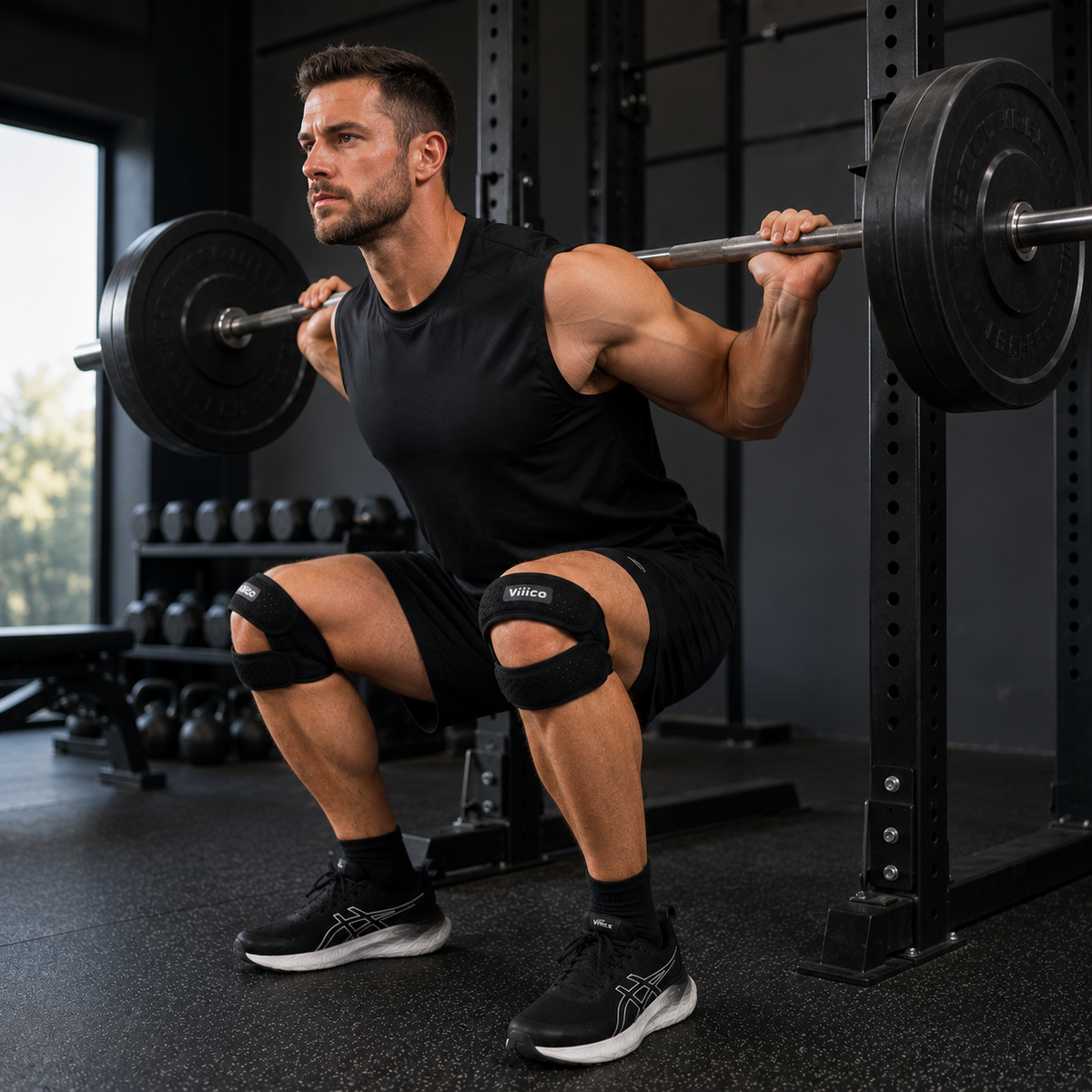 Adjustable Patellar Support Strap with Hook and Loop Closure
