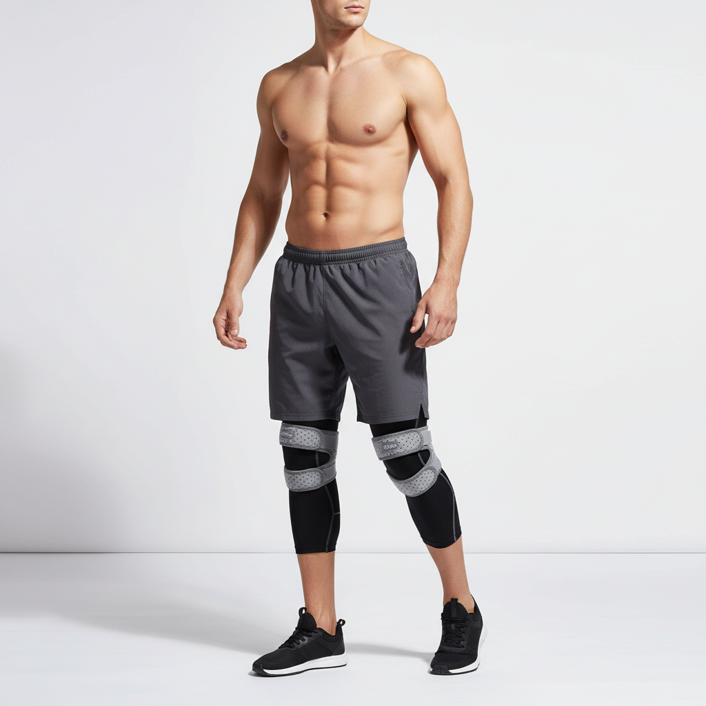 Adjustable Patellar Support Strap with Hook and Loop Closure