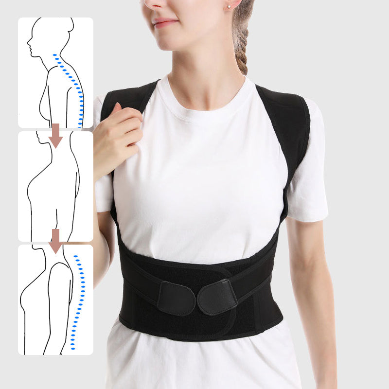 Adjustable Posture Support Brace with Breathable Lightweight Design