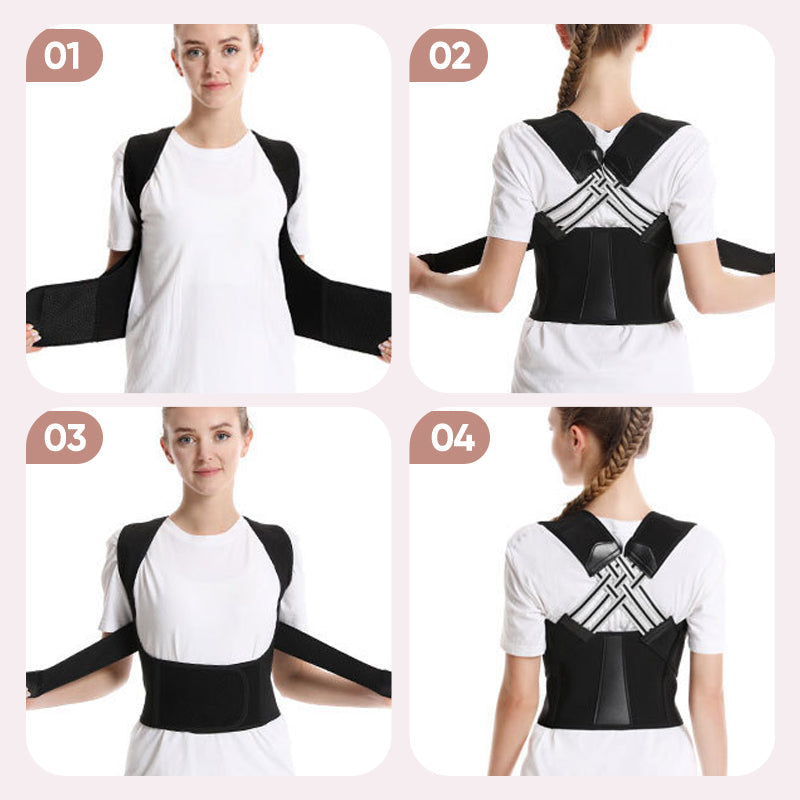 Adjustable Posture Support Brace with Breathable Lightweight Design