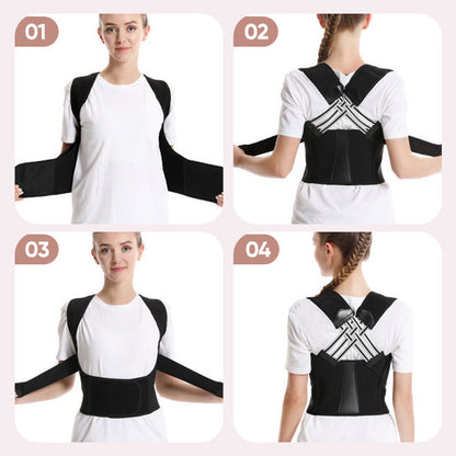 Adjustable Posture Support Brace with Breathable Lightweight Design