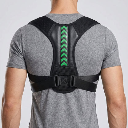 Adjustable Posture Support Brace with Breathable Polyester Panels