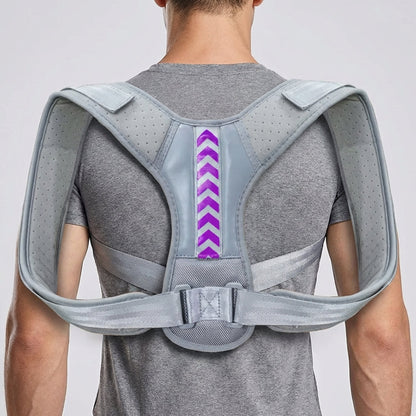 Adjustable Posture Support Brace with Breathable Polyester Panels