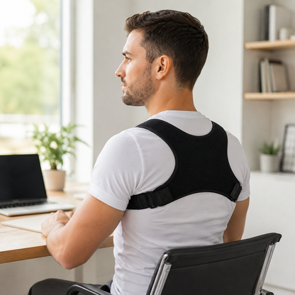 Adjustable Shoulder Posture Brace with Soft-Edged Straps and Discreet Fit