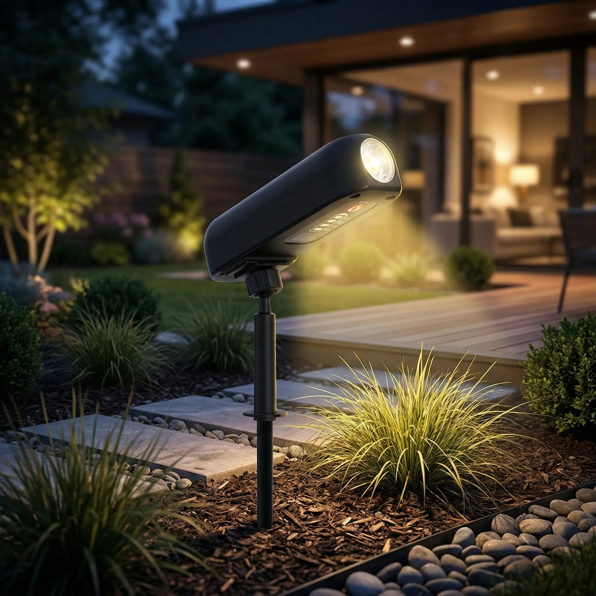Adjustable Solar Outdoor Spotlight with 2 Lighting Modes
