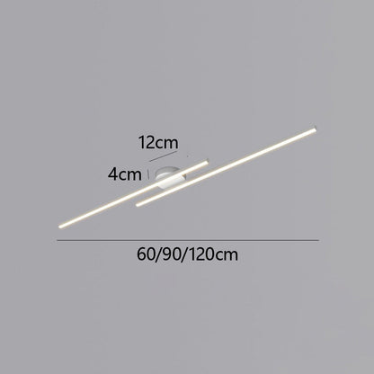 Aluminium Semi Flush Mount LED Ceiling Light for Modern Interiors