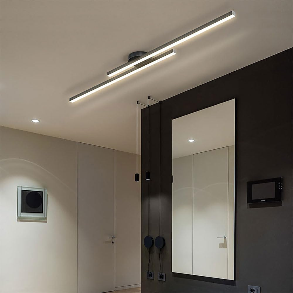 Aluminium Semi Flush Mount LED Ceiling Light for Modern Interiors