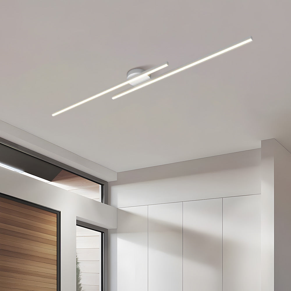Aluminium Semi Flush Mount LED Ceiling Light for Modern Interiors