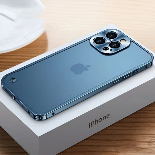 Aluminum Metal Bumper Phone Case with Clear Back Protective Frame