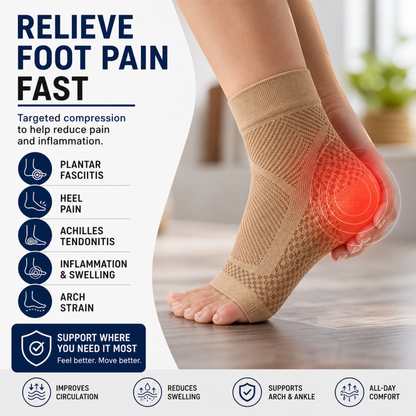 Ankle Compression Sleeve with Breathable Nylon Knit