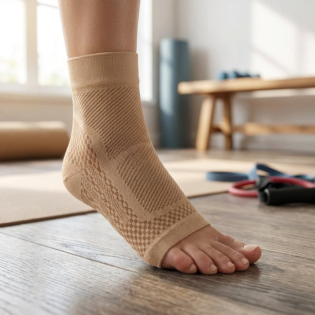 Ankle Compression Sleeve with Breathable Nylon Knit