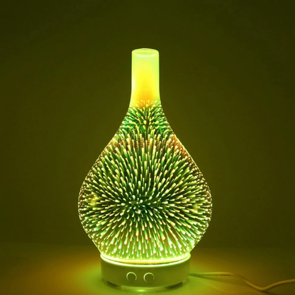 AromaBurst 3D Glass Essential Oil Diffuser with LED Light