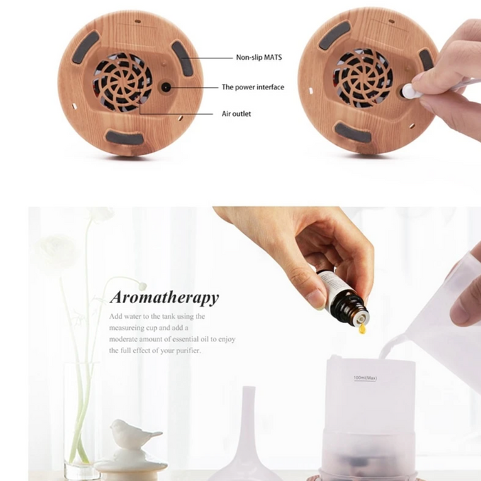 AromaBurst 3D Glass Essential Oil Diffuser with LED Light