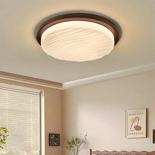 Art Deco Glass LED Flush Mount Ceiling Light