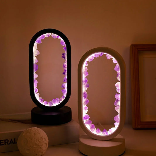 AuraStone Natural Amethyst Serenity Lamp