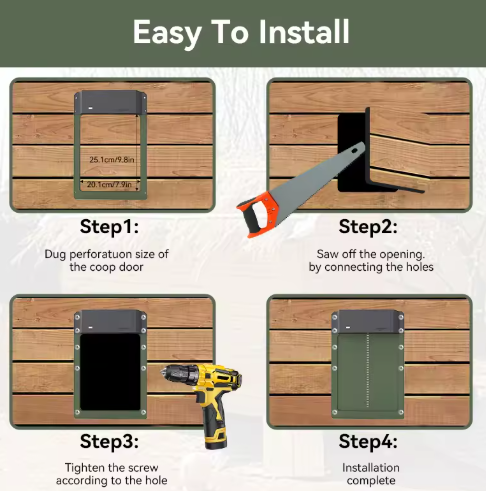 Automatic Chicken Coop Door with Timer and Light Sensor