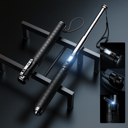 Automatic Folding Walking Stick with Adjustable Stability Support