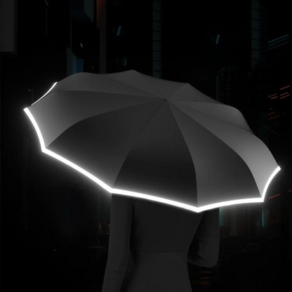 Automatic Wind-Resistant Umbrella with Reflective Edge and Folding Design