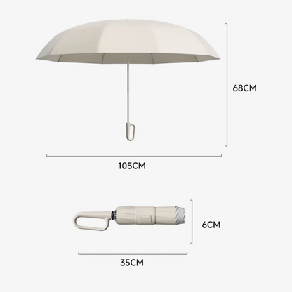 Automatic Wind-Resistant Umbrella with Reflective Edge and Folding Design