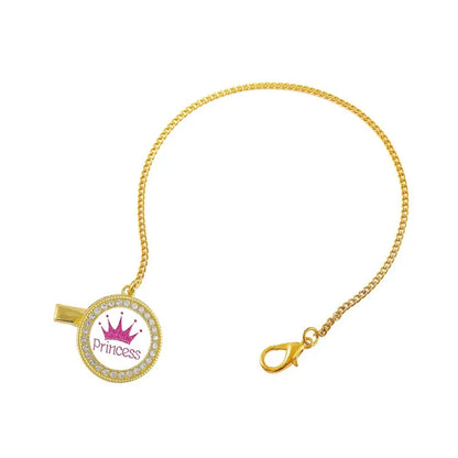 Baby Crown Pacifier and Clip Set with Protective Lid