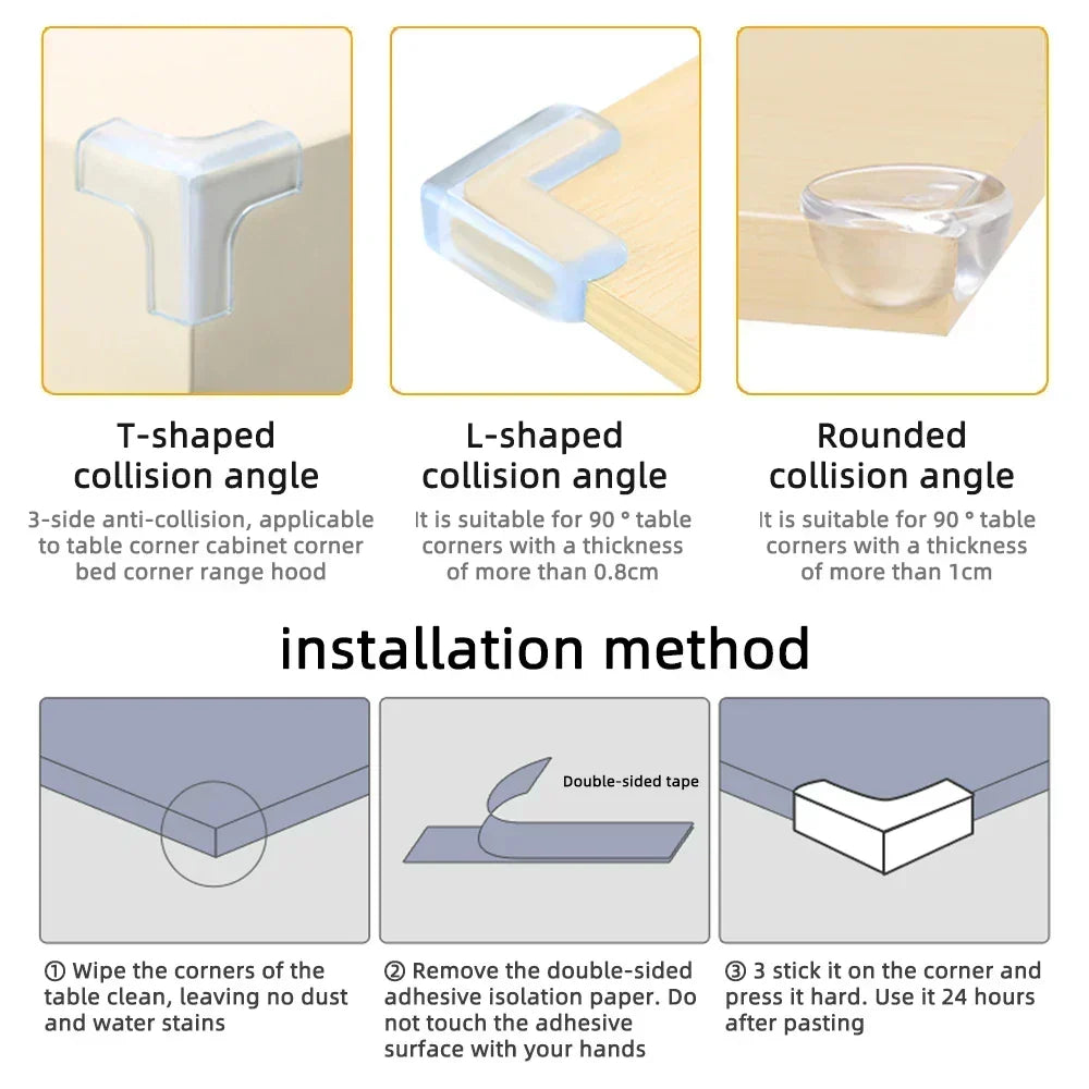 Baby Safety Clear Corner Protectors Set of 10 for Furniture
